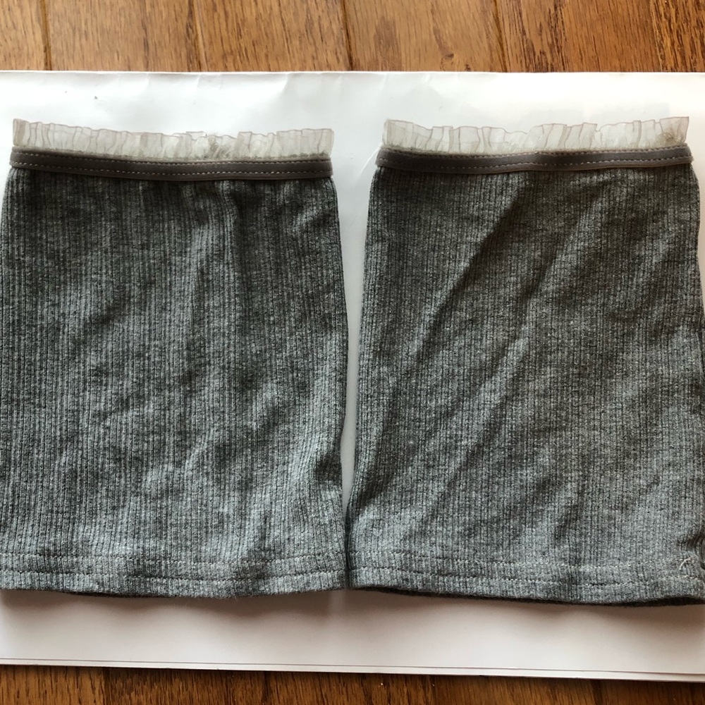 Grey boot cuffs
